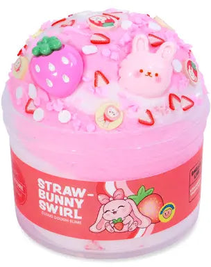 Straw-Bunny Swirl Peachybbies Slime