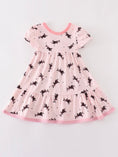 Load image into Gallery viewer, Pink Bat Print Tiered Dress
