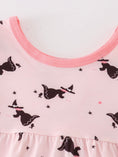 Load image into Gallery viewer, Pink Bat Print Tiered Dress
