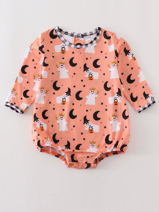 Premium Orange Halloween Ghost Bubble