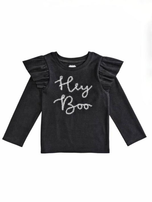 HEY BOO Halloween Tinsel Tee