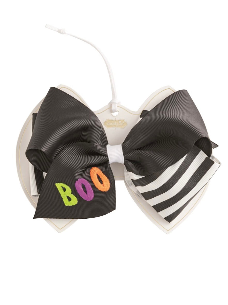 BOO Embroidered Bow