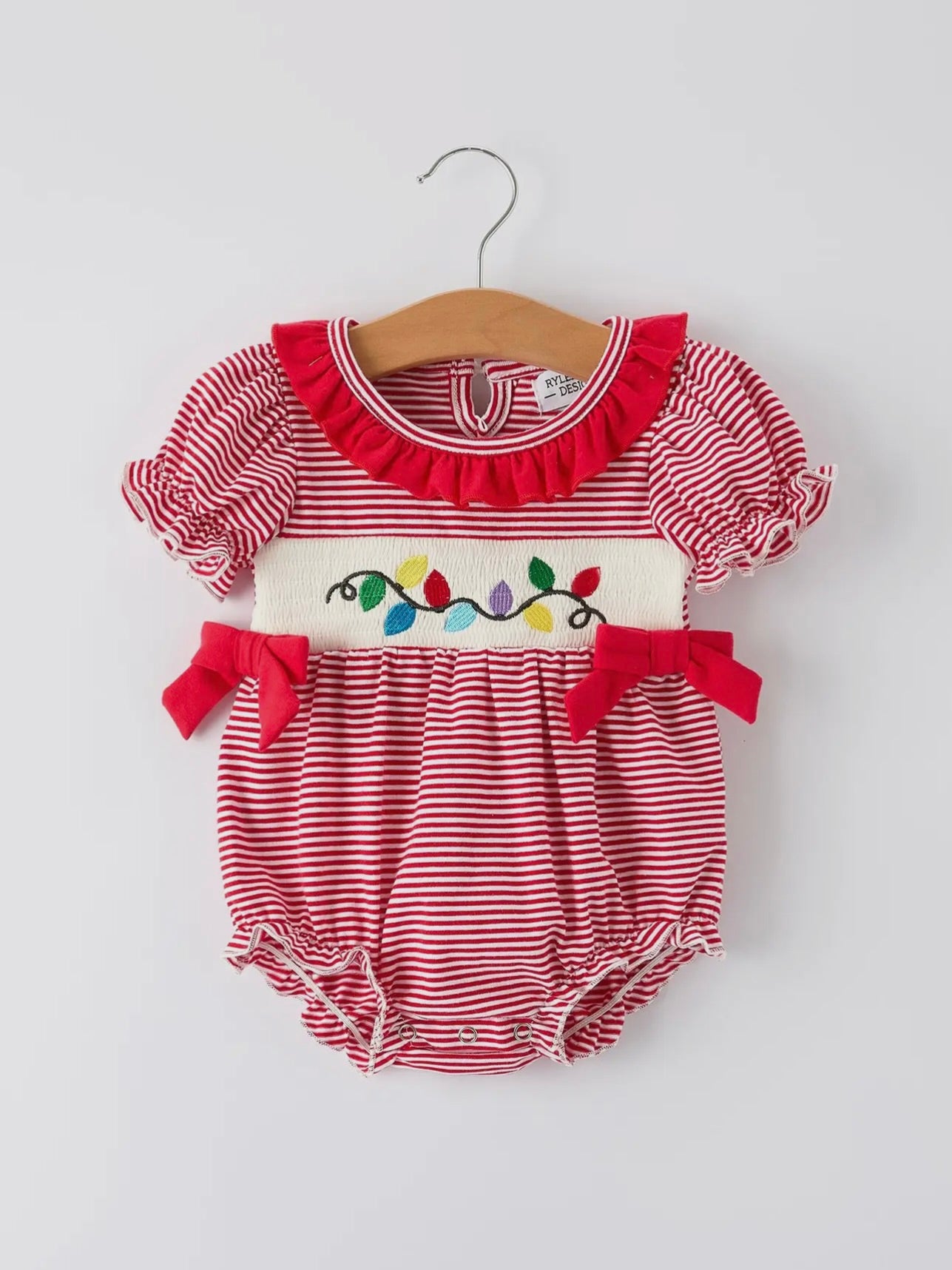 Festive Lights Smocked Bubble