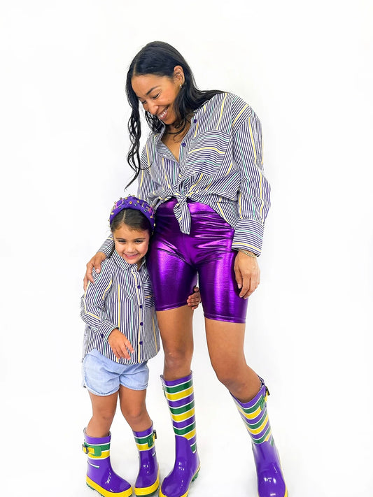 UNISEX STRIPED RAIN BOOTS - YOUTH