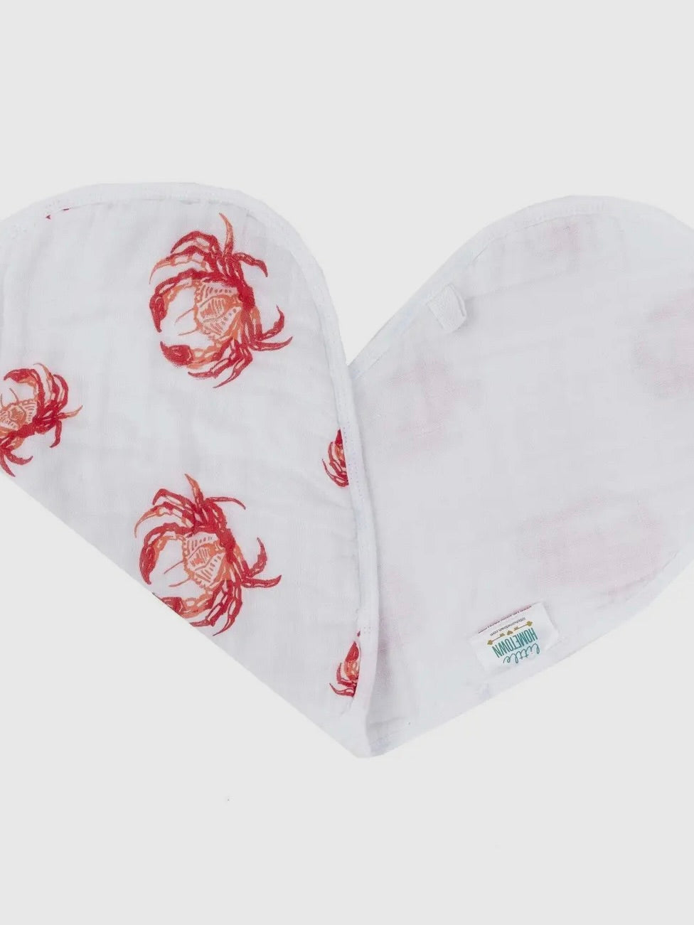 Baby Burp Cloth & Bib Combo: Pink Crab