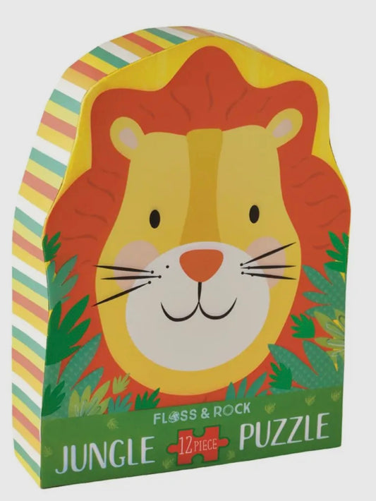 Lion 12pc Shaped Jigsaw with Shaped Box