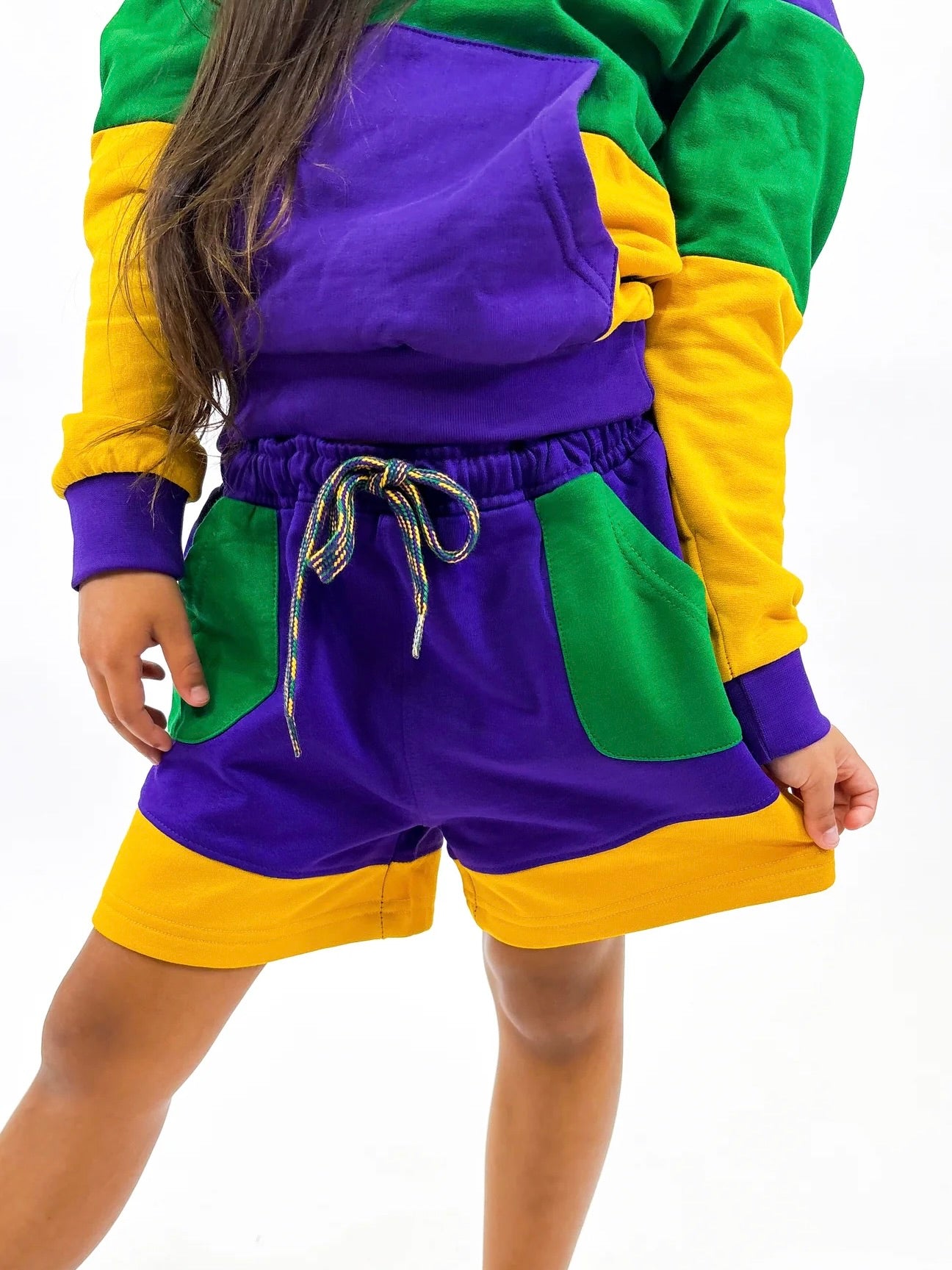 YOUTH UNISEX COLOR BLOCK RUGBY SHORTS