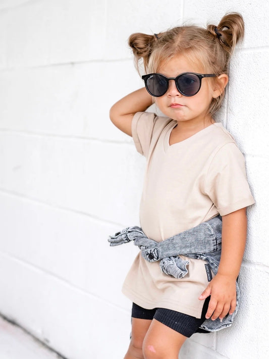 V-NECK TEE COFFEE
