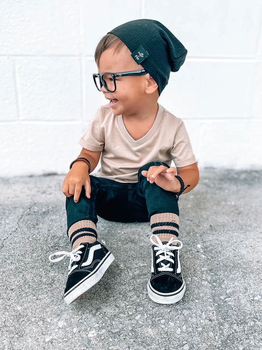 V-NECK TEE COFFEE