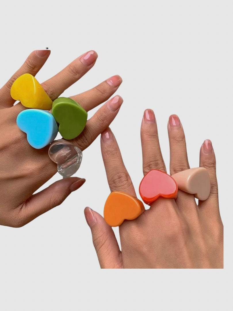 Heart Shape Acrylic Ring